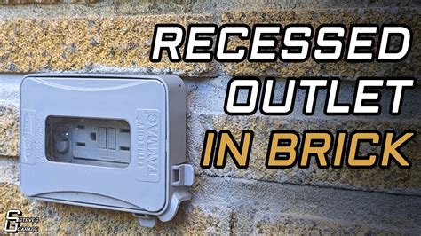 cutting electrical box in brick|recessed outlet box in brick.